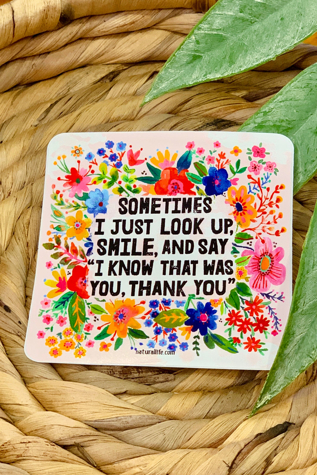 Sometimes I Look Up and Smile Vinyl Sticker