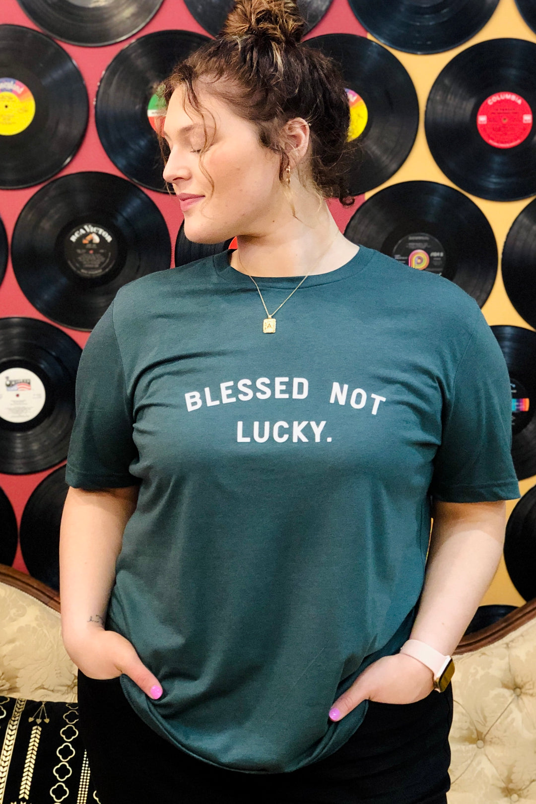 Blessed Not Lucky Graphic Tee