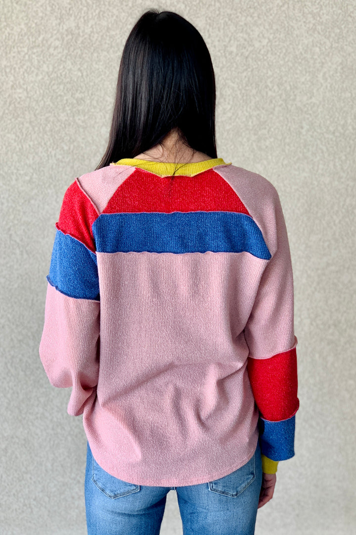 Lonnie Color Block Sweater - Size 2X