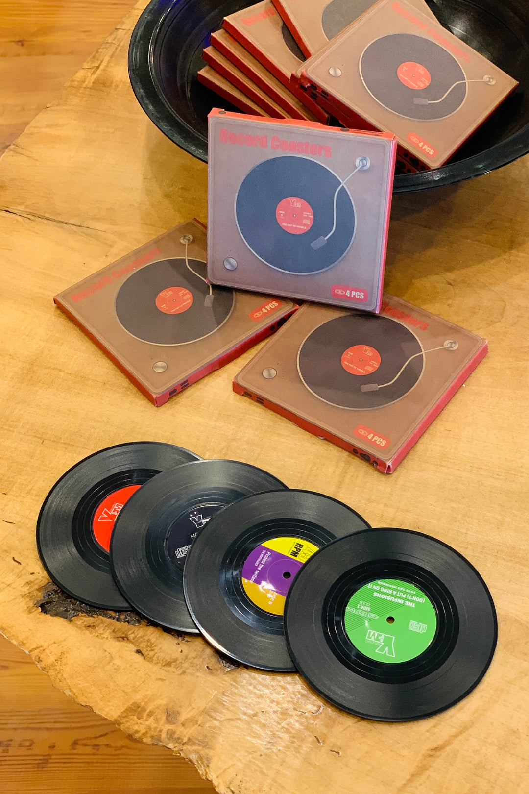 Vinyl Record Coasters