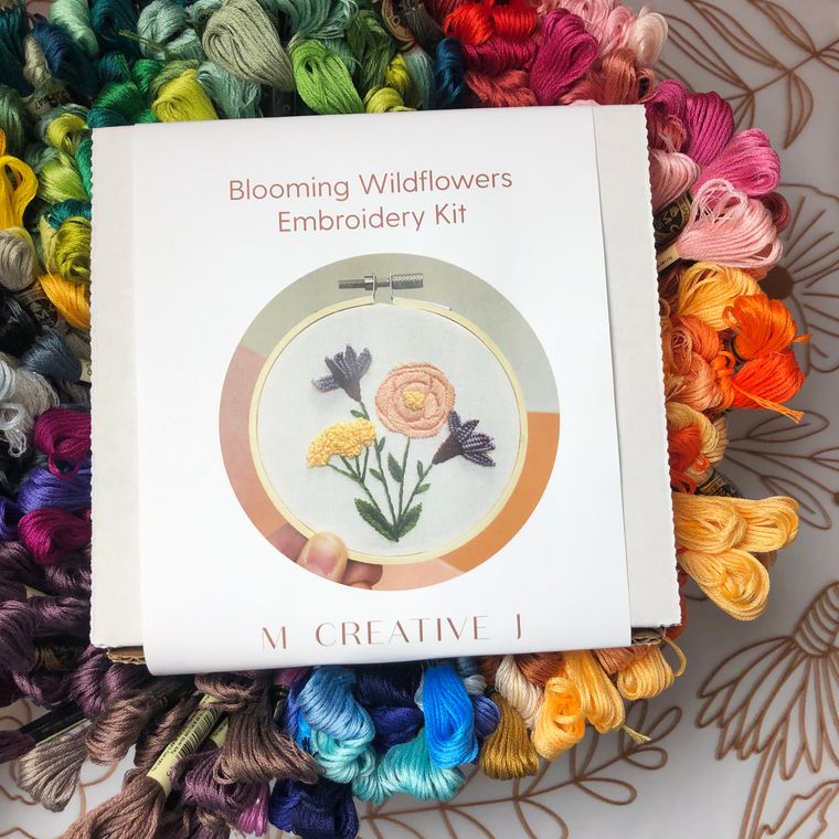Blooming Wildflowers Embroidery Kit