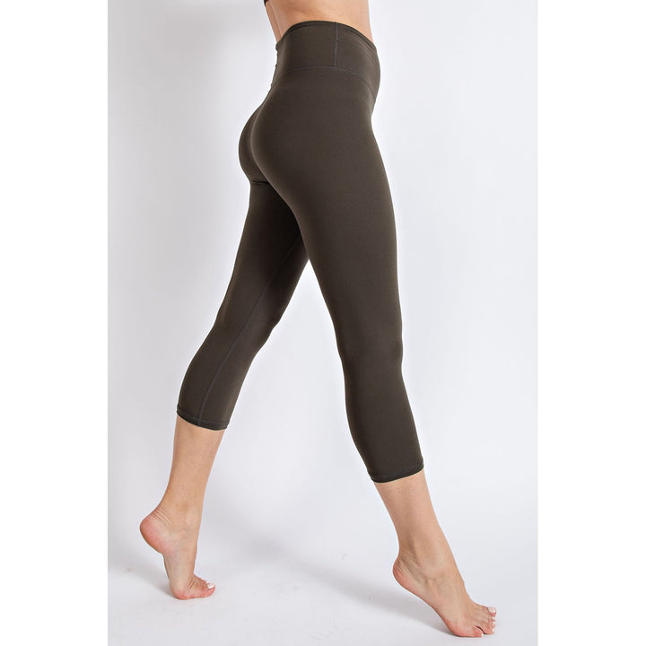 Cassandra Capri Yoga Leggings - Olive